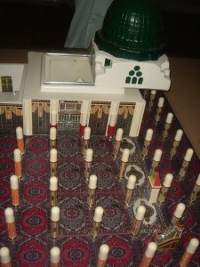A model of the Rawdah-tul Jannah inside Masjid-an Nabawi