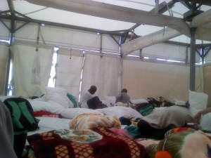 Inside our tent in Mina - Hajj 2011