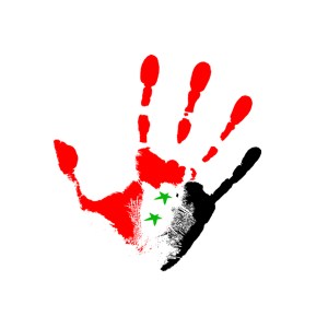 Syria hand flag