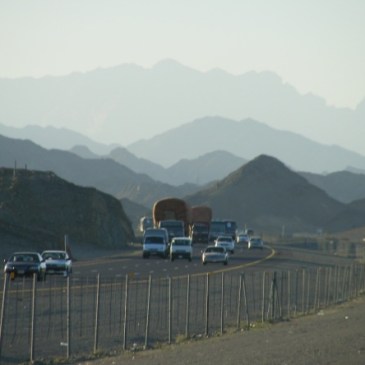 The silhouette of Mountains between Madinah and Makkah