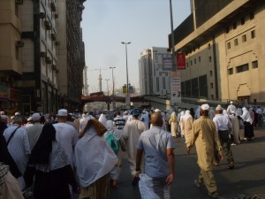 The walk from our hotelto the masjid - down Ajyad Street