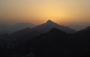 The sun is nearly visible