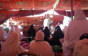 Awaiting wuqoof in the tent on the morning of Arafah