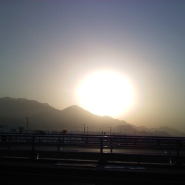 Sunrise over Mina on the final morning of Hajj 2011