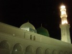 The famous green dome at Masjid-an-Nabawi - under which lies the grave of the Prophet Muhammad s.a.w.