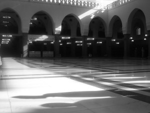 The courtyard at Masjid Quba - the first masjid to be built in Islam