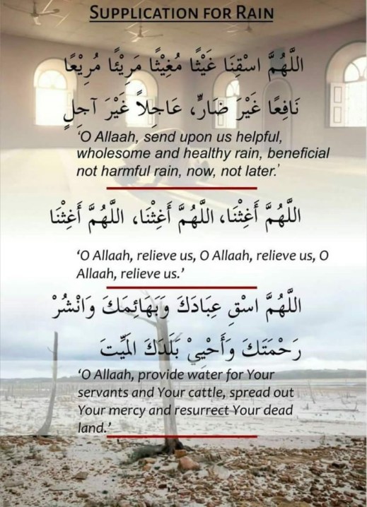 Supplications for rain