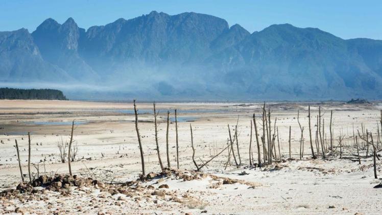 Cape Town's biggest dam lies close to empty due to severe drought. (Image credit: Rodger Bosch / AFP)
