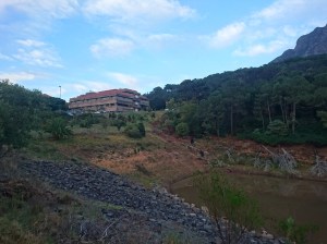 UCT's dam - almost empty - in April 2018.